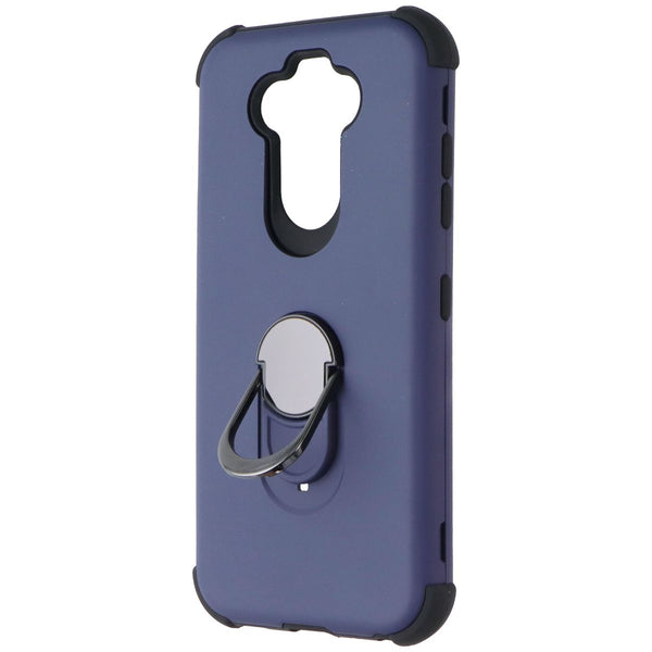 Asmyna Dual Layer Ring Case for LG K31 / Aristo 5 / Fortune 3 - Dark Blue/Black