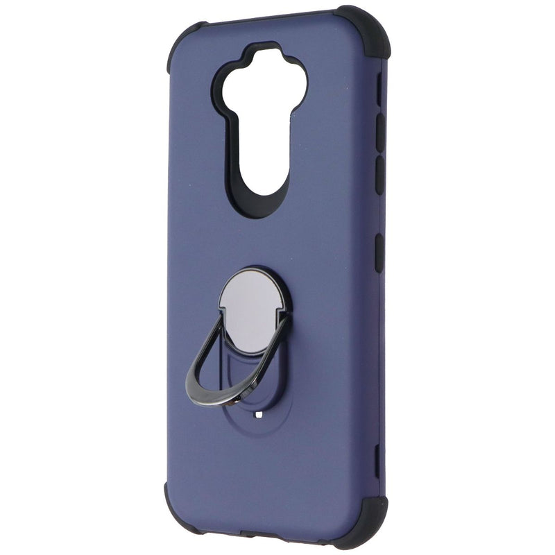 Asmyna Dual Layer Ring Case for LG K31 / Aristo 5 / Fortune 3 - Dark Blue/Black