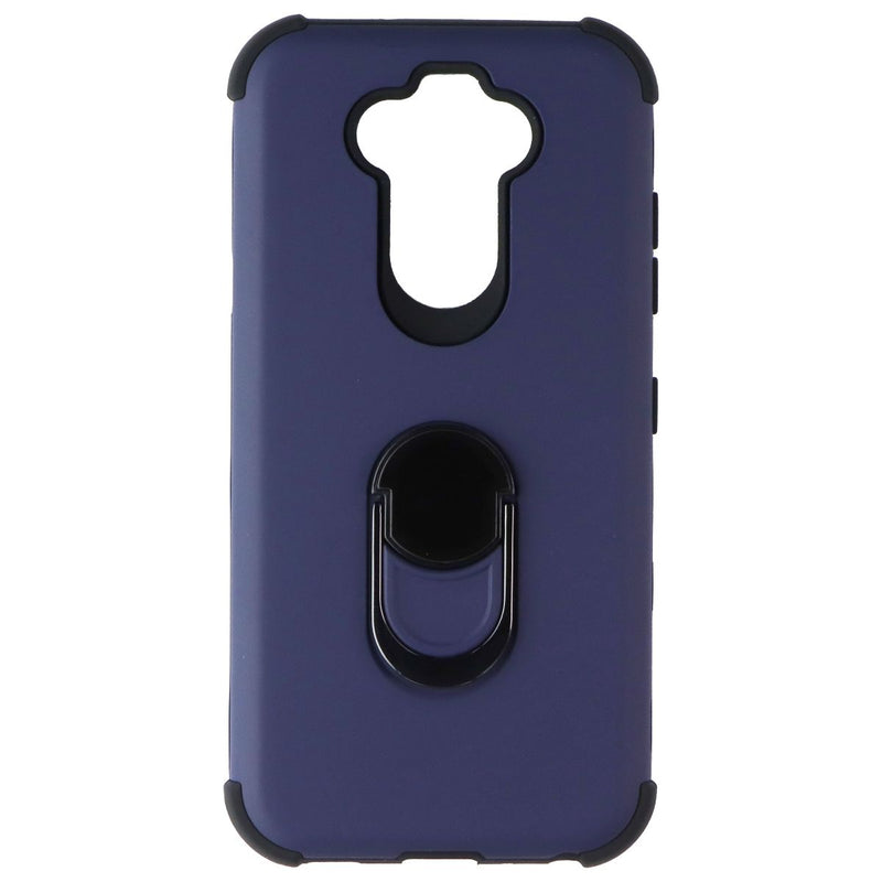Asmyna Dual Layer Ring Case for LG K31 / Aristo 5 / Fortune 3 - Dark Blue/Black