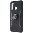 ASMYNA Sturdy Hybrid Rugged Case with Kickstand for Samsung Galaxy A21 - Black