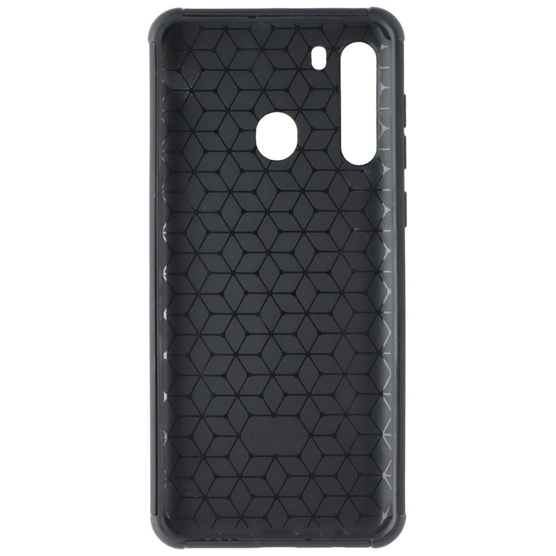 ASMYNA Sturdy Hybrid Rugged Case with Kickstand for Samsung Galaxy A21 - Black