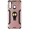 ASMYNA Hybrid Ring Case with Kickstand for Samsung Galaxy A21 - Rose Gold