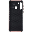 ASMYNA Hybrid Ring Case with Kickstand for Samsung Galaxy A21 - Rose Gold