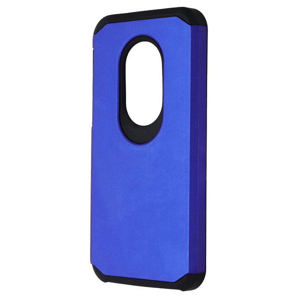 Asmyna Dual Layer Case for Motorola Moto G7 Play - Blue/Black