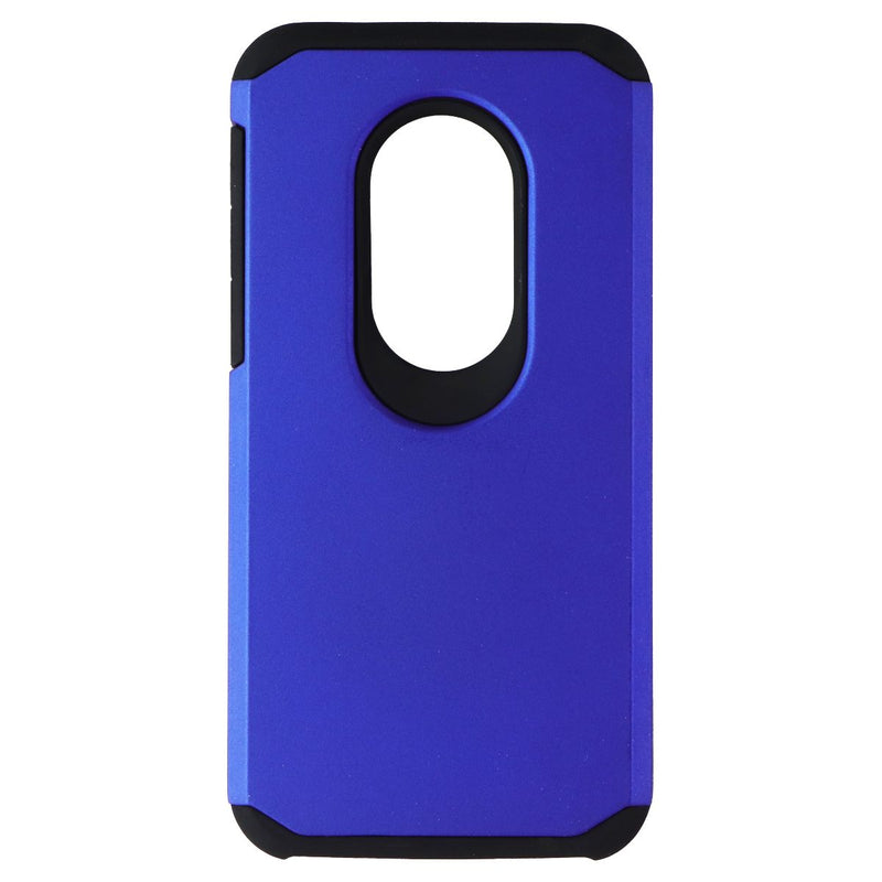 Asmyna Dual Layer Case for Motorola Moto G7 Play - Blue/Black
