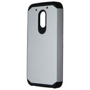 Asmyna Dual Layer Case for Motorola Moto G4 Play (XT1607) - Silver/Black