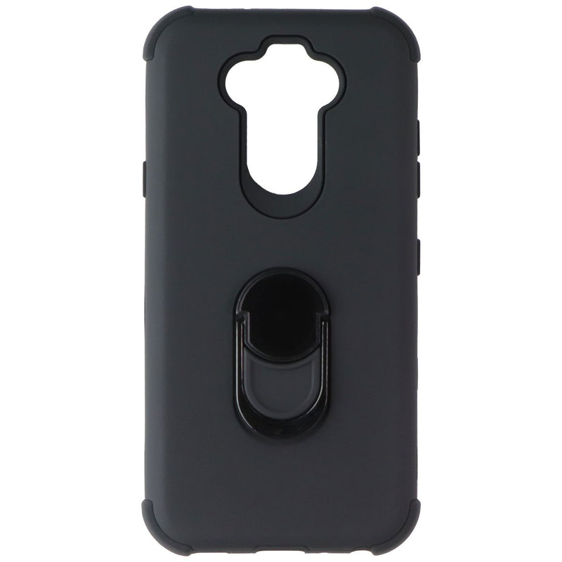 Asmyna Premium Dual Layer Ring Case for LG K31 / Aristo 5 / Fortune 3 - Black