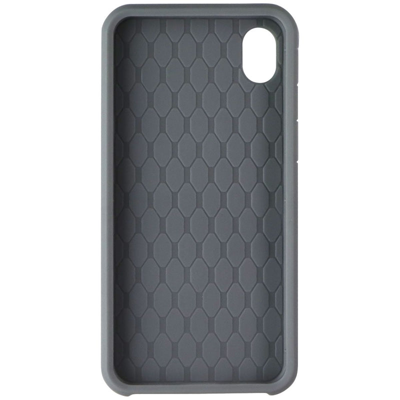ASMYNA Fuse Series Dual-Layer Case for Motorola Moto E6 - White Marble/Gray