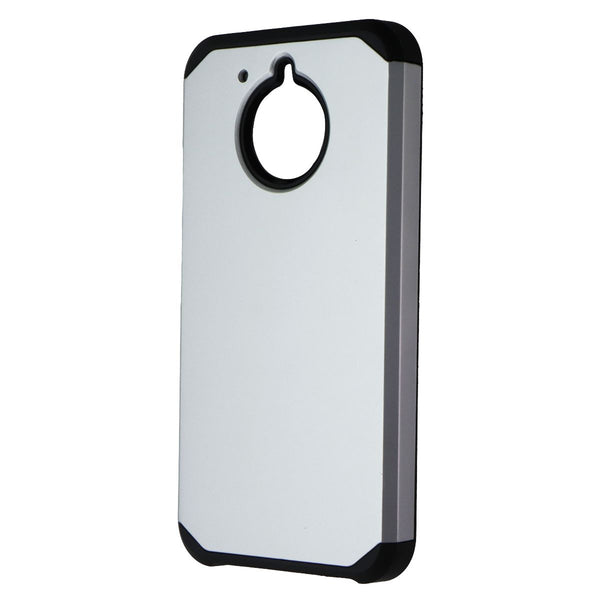 Asmyna Premium Dual Layer Case for Motorola Moto E4 Plus - Silver/Black