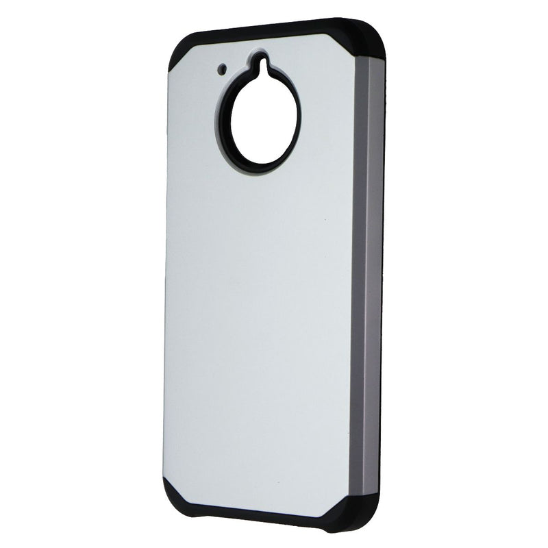 Asmyna Premium Dual Layer Case for Motorola Moto E4 Plus - Silver/Black