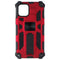 ASMYNA Sturdy Hybrid Series Case with Kickstand for Apple iPhone 12 - Red/Black