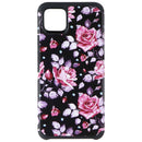 Asmyna Premium Dual Layer Case for Google Pixel 4 XL - Black / Pink Floral