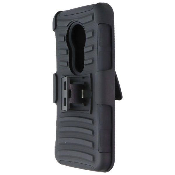 Asmyna Protective Cover & Holster Combo for Motorola Moto G6 Play - Black