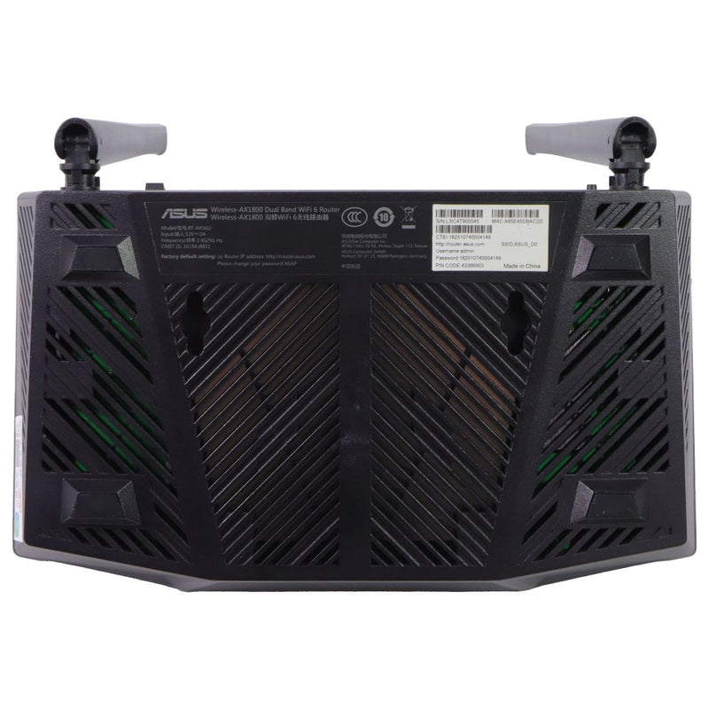 ASUS RT-AX56U AX1800 WiFi 6 Dual-Band WiFi Router - Black