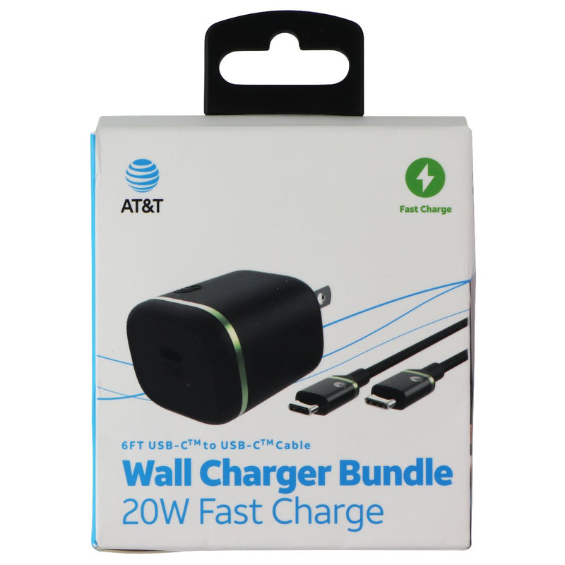 AT&T (20W) Fast Charge Wall Charger Bundle with USB-C (6-Ft) Charging Cable