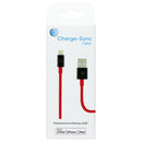 AT&T (4466F) 4Ft Charge & Sync Cable for iPhones - Red/Black