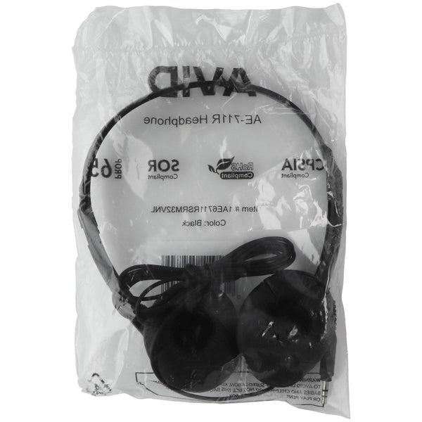 AVID (AE-711R) Wired 3.5mm On-Ear Headphones - Black