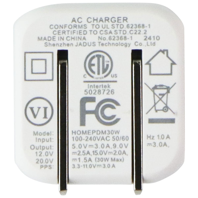 AXS by Axessorize (30W) PROCharge USB-C PD GaN Wall Charger with PPS - White