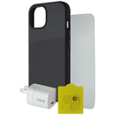 Axessorize Essential Bundle Case + Screen + Charger + Lens for iPhone 15 - Black