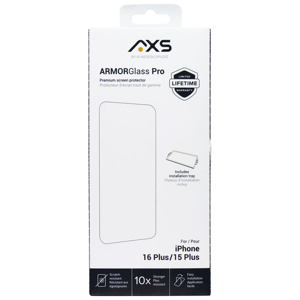 AXS ARMORGlass PRO Premium Screen Protector for Apple iPhone 16 Plus/15 Plus