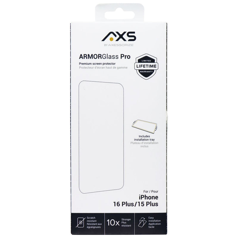AXS ARMORGlass PRO Premium Screen Protector for Apple iPhone 16 Plus/15 Plus