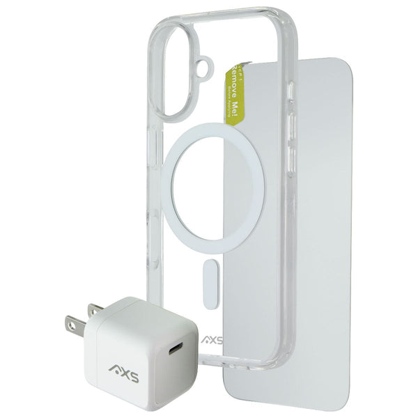 AXS Starter Kit (Clear MagSafe Case + Glass + 30W USB-C Charger) for iPhone 16