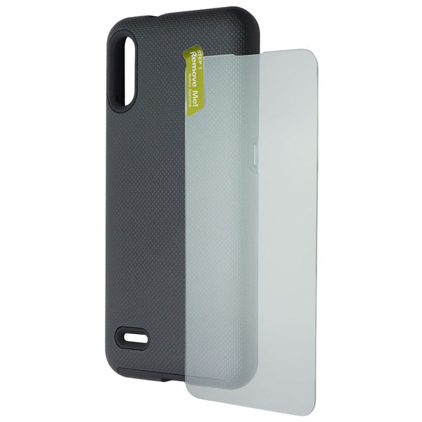 AXS ProTech Rugged Case + ARMORGlass Protection Pack for LG K22 - Black