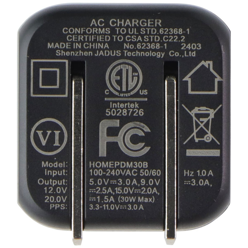 AXS ProCharge Mini USB-C Wall Charger (HOMEPDM30B) - Black