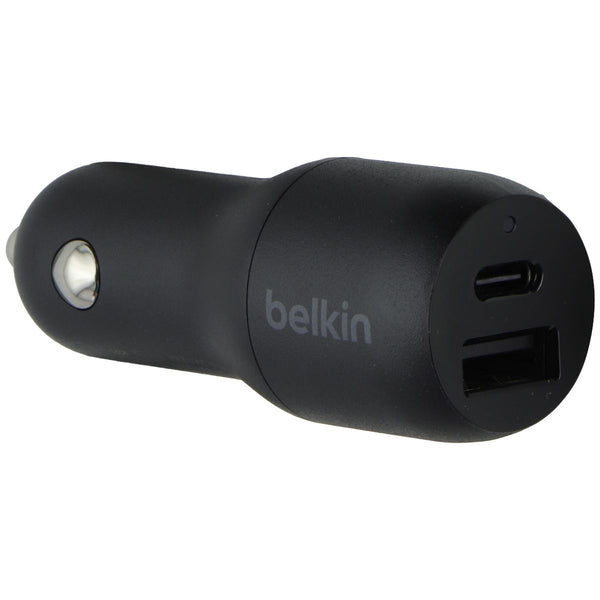 Belkin 37 Watt Dual Port USB + USB-C Car Charger/Adapter - Black
