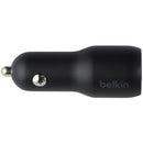 Belkin 37 Watt Dual Port USB + USB-C Car Charger/Adapter - Black