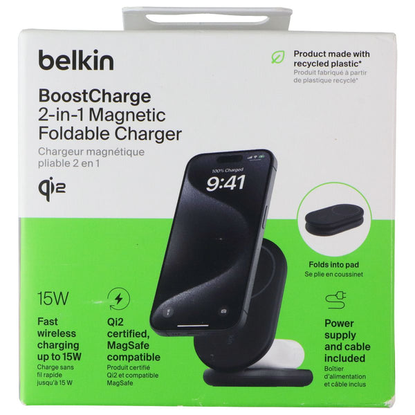 Belkin 2-in-1 15W Magnetic Foldable Charger 15W (WIZ028TTBK) - Black