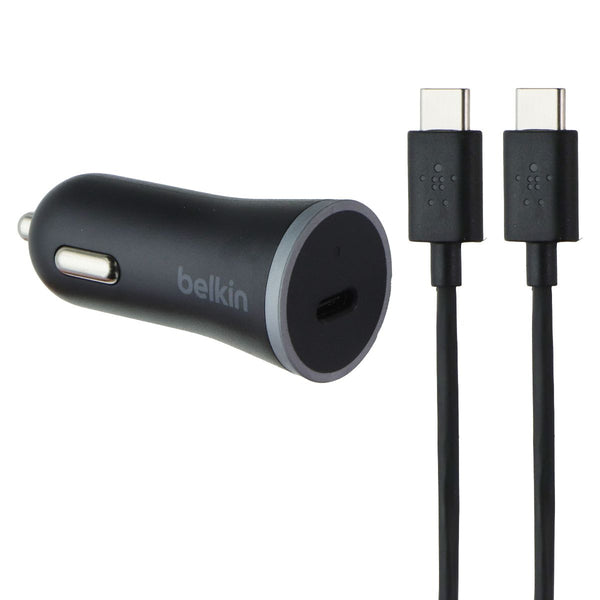 Belkin USB-C Car Charger with 4-Foot USB-C to USB-C Cable (3Amp/15Watt) - Black