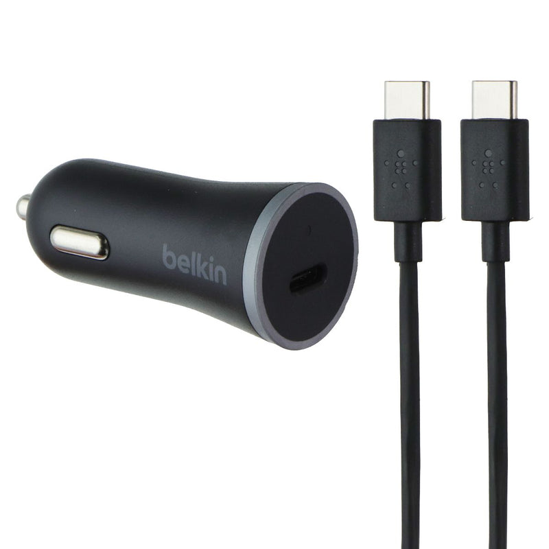 Belkin USB-C Car Charger with 4-Foot USB-C to USB-C Cable (3Amp/15Watt) - Black