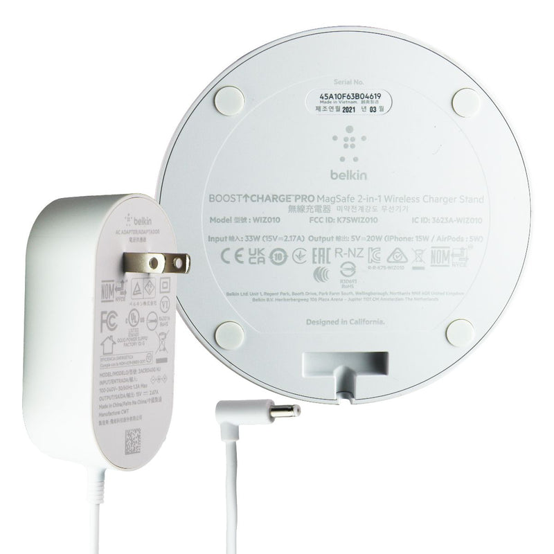Belkin BoostCharge Pro 2-in-1 (15W) Wireless Charger Stand with MagSafe