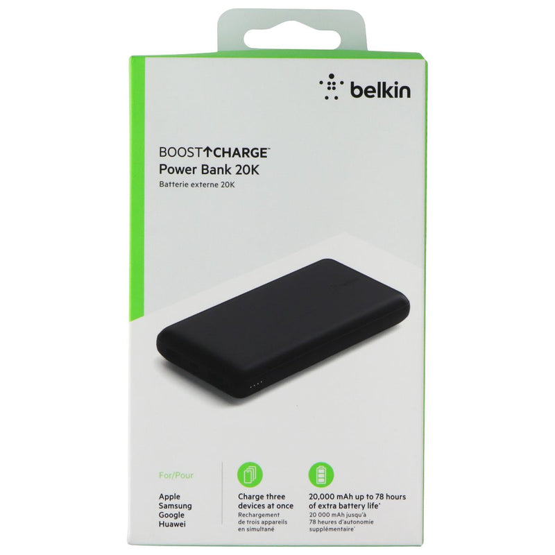 Belkin BoostCharge (20K mAh) Portable Power Bank with USB-A/USB-C Ports - Black