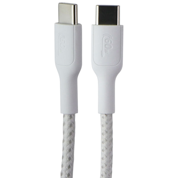 Belkin (6.6-Ft/60W) BoostCharge USB-C to USB-C Braided Cable - White
