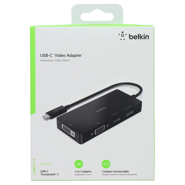 Belkin 4-in-1 USB-C Thunderbolt 3 Video Adapter - Black (AVC003btBK)