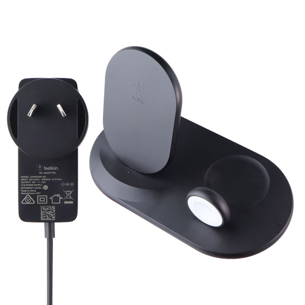 Belkin Wireless 7.5W Qi Stand for iPhone, AirPod & Apple Watch - Black (AU Plug)