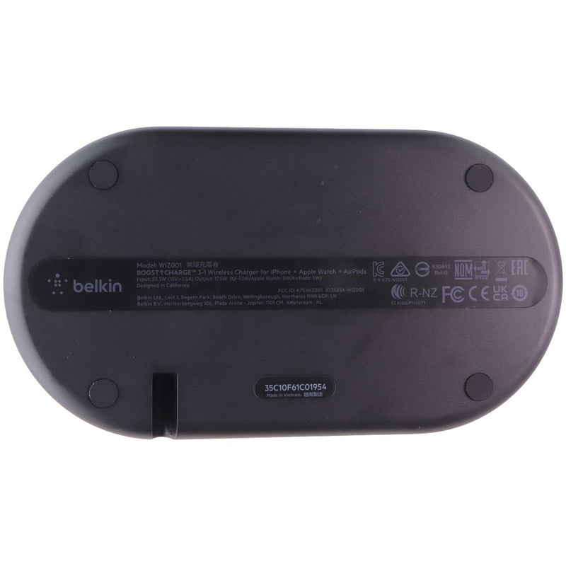 Belkin Wireless 7.5W Qi Stand for iPhone, AirPod & Apple Watch - Black (AU Plug)