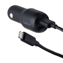 Belkin 32-Watt USB-A and USB-C Car Adapter + MFi Cable for iPhone - Black