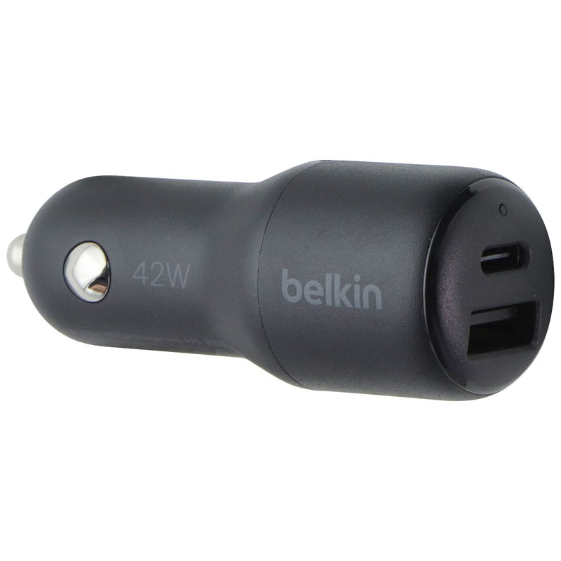 Belkin BoostCharge Dual Port USB-A + USB-C 42W Car Charger - Black