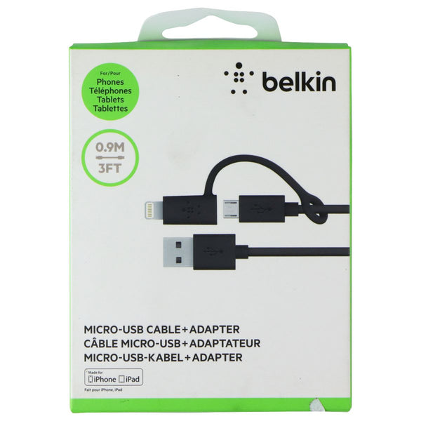 Belkin 3-Feet Micro-USB Cable for iPhones - Black