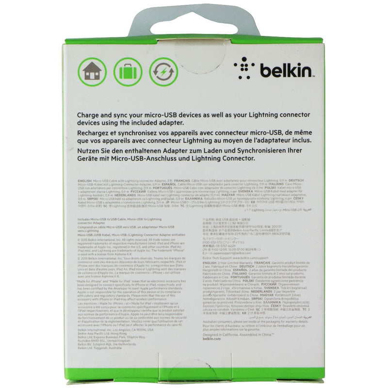 Belkin 3-Feet Micro-USB Cable for iPhones - Black