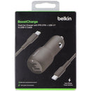 Belkin BoostCharge 37W USB-C/USB-A Car Charger w/ USB-C to USB-C Cable - Black