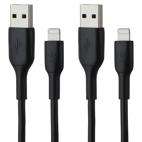 Belkin (3.3-Ft) BoostCharge MFi Lightning 8-Pin to USB-A Cables - Black - 2 PACK