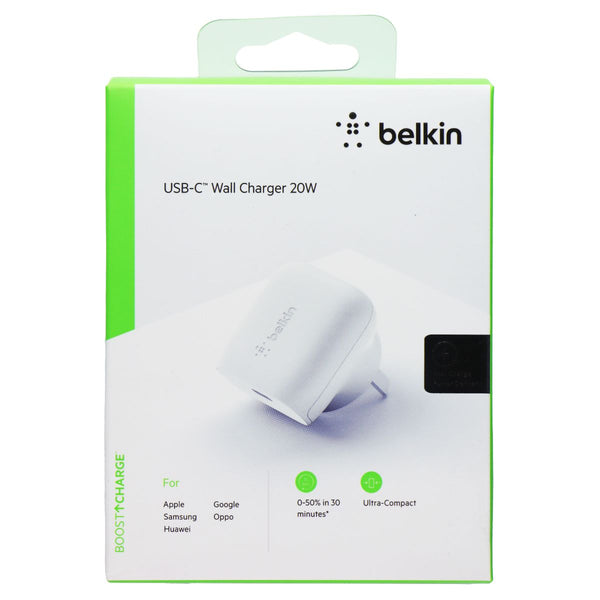 Belkin 20W USB-C Wall Charger - White (Australian Plug) WCA003AUWH