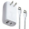 Belkin BoostCharge Dual USB-C/USB-A  37W Wall Charger w/ USB-C Cable - White