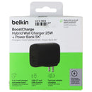 Belkin BoostCharge Hybrid 2-in-1 Wall Charger (25W) + Power Bank (5K) - Black