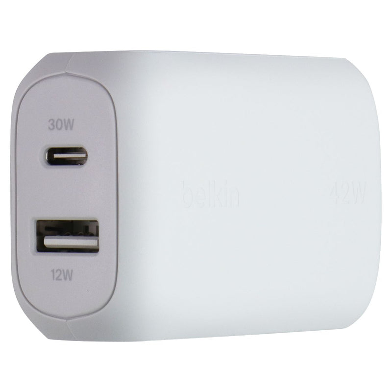 Belkin BoostCharge Dual Port USB-C + USB-A Wall Charger with USB-C Cable - White