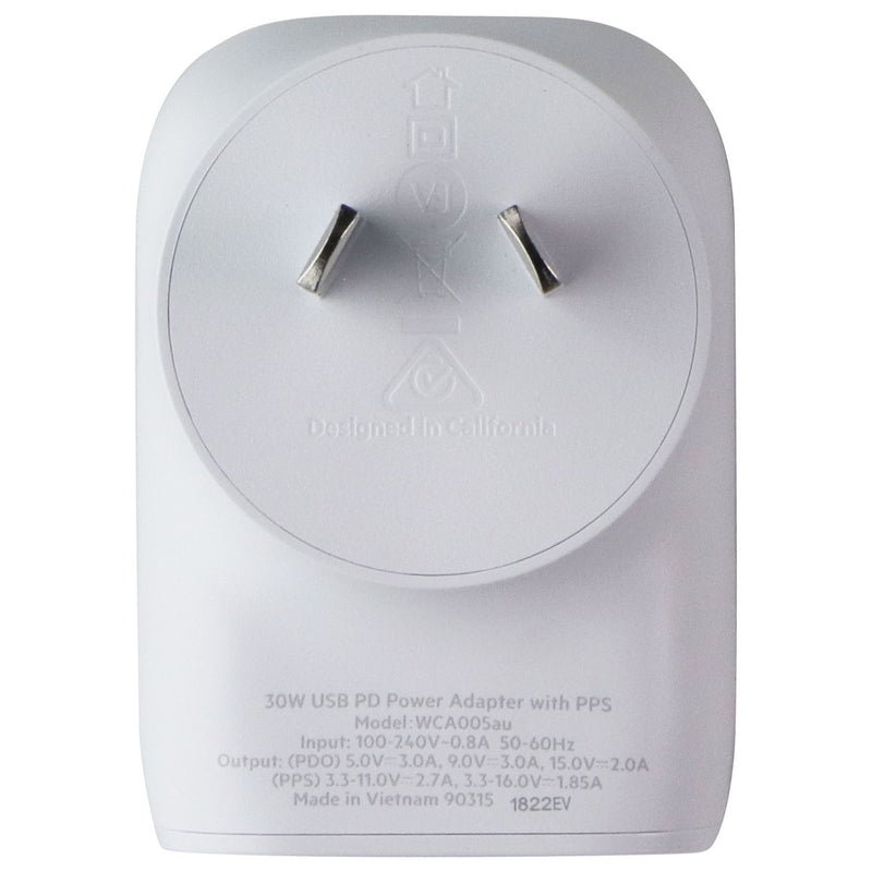 Belkin BoostCharge 30W USB-C Wall Charger - White (WCA005AUWH) (Australian)